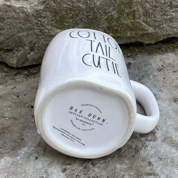 Rae Dunn COTTON TAIL CUTIE Easter Mug-Green Inside - Picture 3 of 3